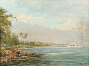 De Kust Van Rembang Met Enkelezeilschepen De Kust Van Rembang Met Enkelezeilschepen