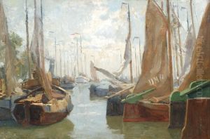 The Harbour Of Enkhuizen by Jan Bakker