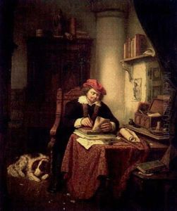 Skrivaren I Sitt Arbetsrum by George Gillis van Haanen