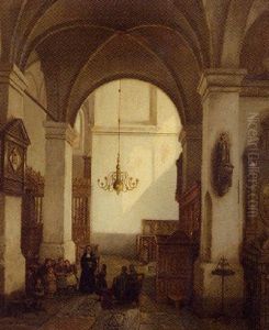 A Church Interior by George Gillis van Haanen