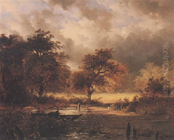 Flusslandschaft Mit Fischern - view 1