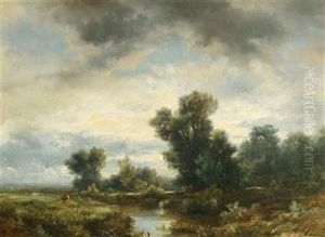 A River Landscape With Staffage
