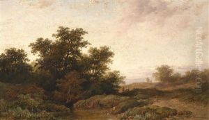 Weite Landschaft Im Abendlicht by Remigius Adriannus van Haanen