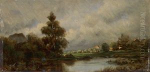 Flusslandschaft by Remigius Adriannus van Haanen