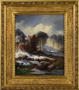 Winter Landscape by Remigius Adriannus van Haanen