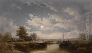 Sommerabend Am Kanal by Remigius Adriannus van Haanen
