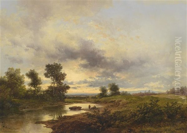 Abendstimmung Uber Flusslandschaft - view 1