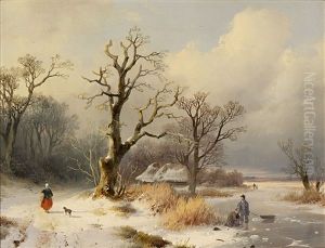 Winterlandschaft by Remigius Adriannus van Haanen