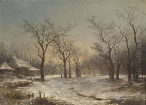 Winterlandschaft by Remigius Adriannus van Haanen