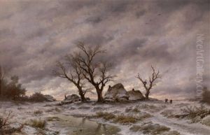 Winterlandschaft Im Abendrot by Remigius Adriannus van Haanen