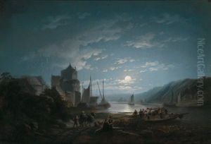 Mondlicht Uber Einer Kustenlandschaft