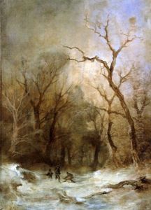 Winterlandschaft Mit Reisigsammlern by Remigius Adriannus van Haanen