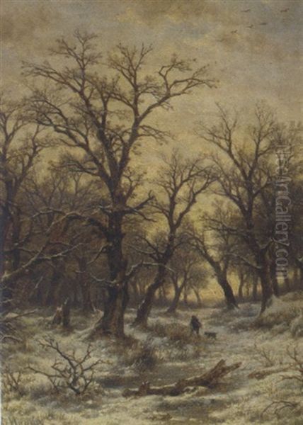 Huntsman In A Winter Landscape - view 1