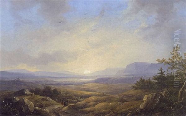 Sonnenuntergangsstimmung In Einem Weiten Tal - view 1