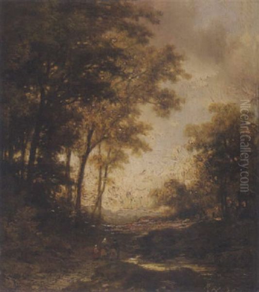 Waldlandschaft Mit Figurenstaffage - view 1