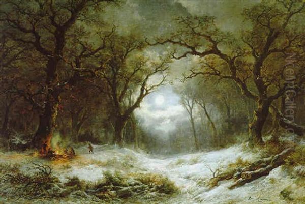 Eine Mondnacht Im Winterwald - view 1