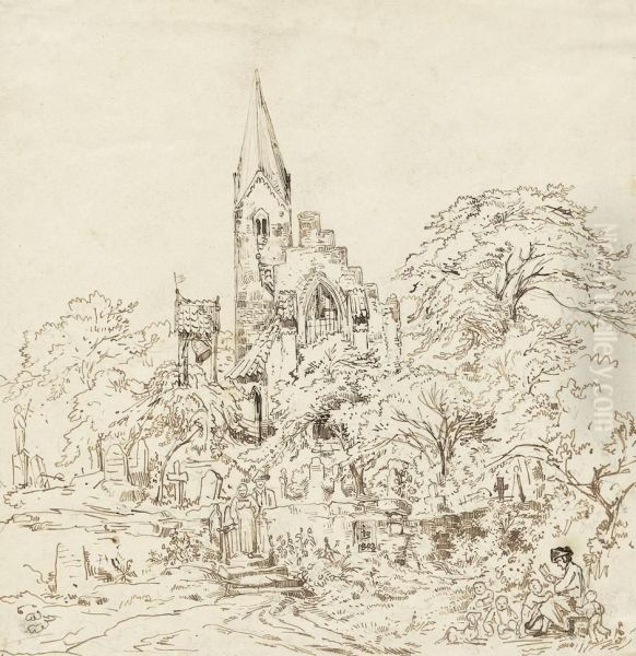 Gotische Kirche Mit Waldfriedhof - view 1
