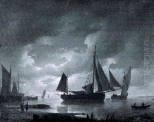 Marine Au Soleil Couchant by Remigius Adriannus van Haanen