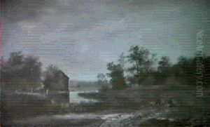 Romantische Sommerlandschaft by Remigius Adriannus van Haanen