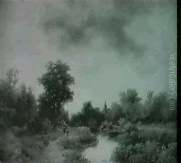 Flusslandschaft Mit Figurlicher Staffage - view 1