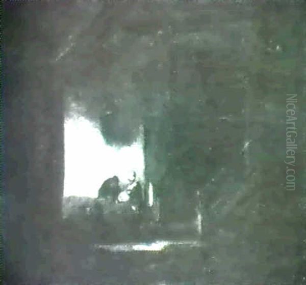 Two Figures In A Sunlit Interior - view 1