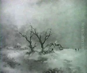 Schneesturm by Remigius Adriannus van Haanen