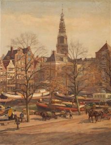 Damrak - Amsterdam by Dirk Johannes Van Haaren