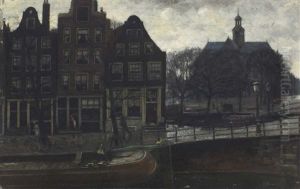 Brouwersgracht. Noordermarkt Amsterdam by Dirk Johannes Van Haaren