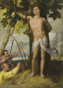 The Martyrdom Of Saint Sebastian by Cornelis Cornelisz Van Haarlem