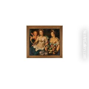 Venus, Cupid And Ceres by Cornelis Cornelisz Van Haarlem