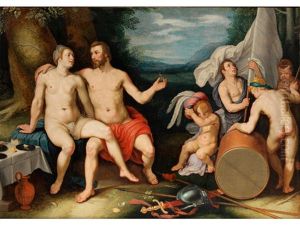 Venus Und Mars by Cornelis Cornelisz Van Haarlem