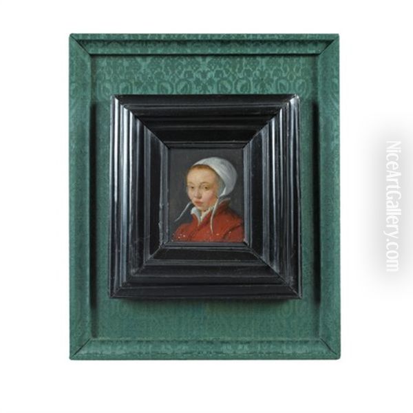 Femme En Buste A La Coiffe Blanche - view 1
