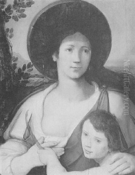 Portrait Of A Lady With Cupid - view 1