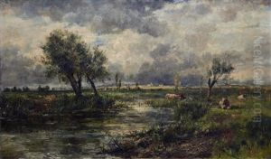 River Landscape With Cattle River Landscape With Cattle