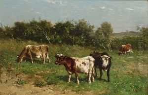 Cows In A Summer Landscape Cows In A Summer Landscape