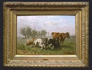 Kuhe Auf Sommerlicher Weide by Johannes-Hubertus-Leonardus de Haas