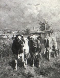 Cattle In Summer Pastures by Johannes-Hubertus-Leonardus de Haas