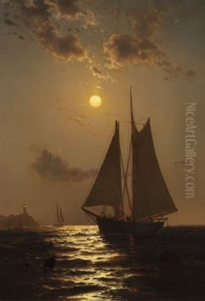 Moonlit Seascape - view 1