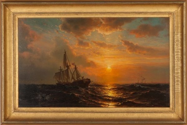 Ships At Sunset - view 1