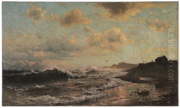 Early Morning Rough Seas - view 1