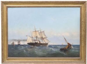 Navio Holandes Cerca Del Puerto by Mauritz F. H. de Haas