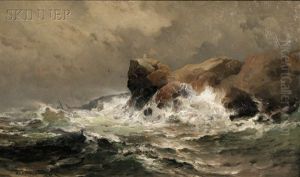 Waves Crashing Against Rocks by Mauritz F. H. de Haas