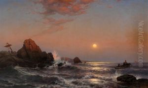Sunset Over The New England Coast by Mauritz F. H. de Haas