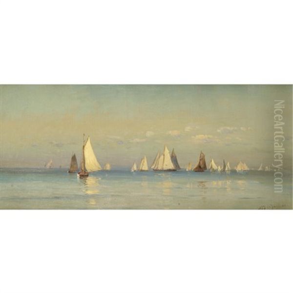 Sailboats On A Calm Sea - view 1