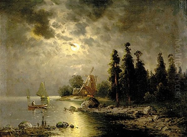 Moonlit Seascape - view 1