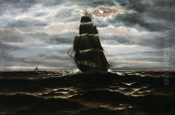Nocturnal Maritime - Ship At Full Sail - view 1