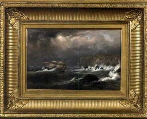 Ships In A Storm Off A Rocky Coast Ships In A Storm Off A Rocky Coast