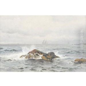 Ships Off A Rocky Coast