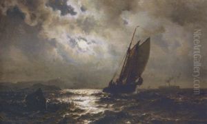 Sailing By Moonlight by Mauritz F. H. de Haas