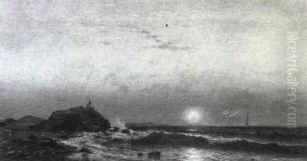 Crashing Waves At Sunset - view 1